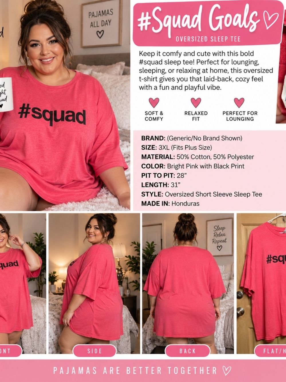 P214 💕 Squad Goals — Comfy & Cute Graphic Tee